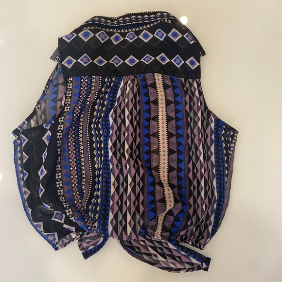 Multiple Patterned Sheer Vest - Picture 2 of 2